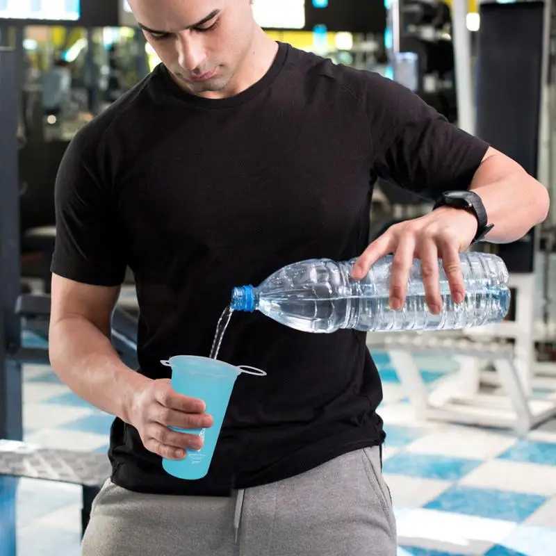 200ML outdoor camping water cup outdoor sports marathon running folding portable soft water bottle sports soft water cup folding J250923