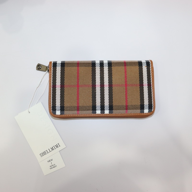 Shellmini Wallet Designer Women's Card Holder Fashion Classic Men's zipper Wallet Canvas Plaid Business Handbag Mini Leather Large Capacity High Quality long Wallet