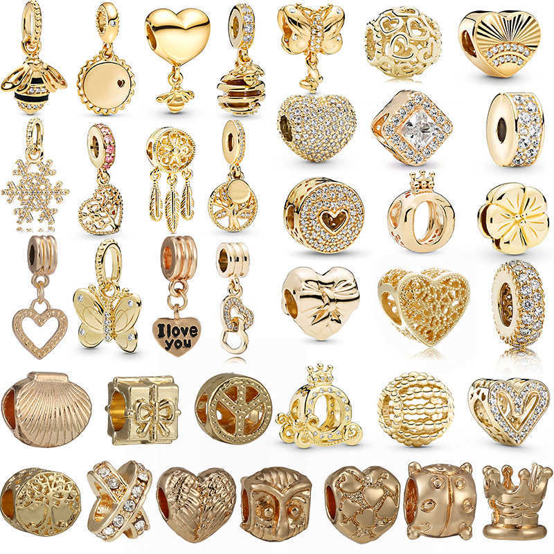 Gold Plated Beaded Love Tree Pendant Bracelet - DIY Jewelry Components for Necklaces & Bracelets