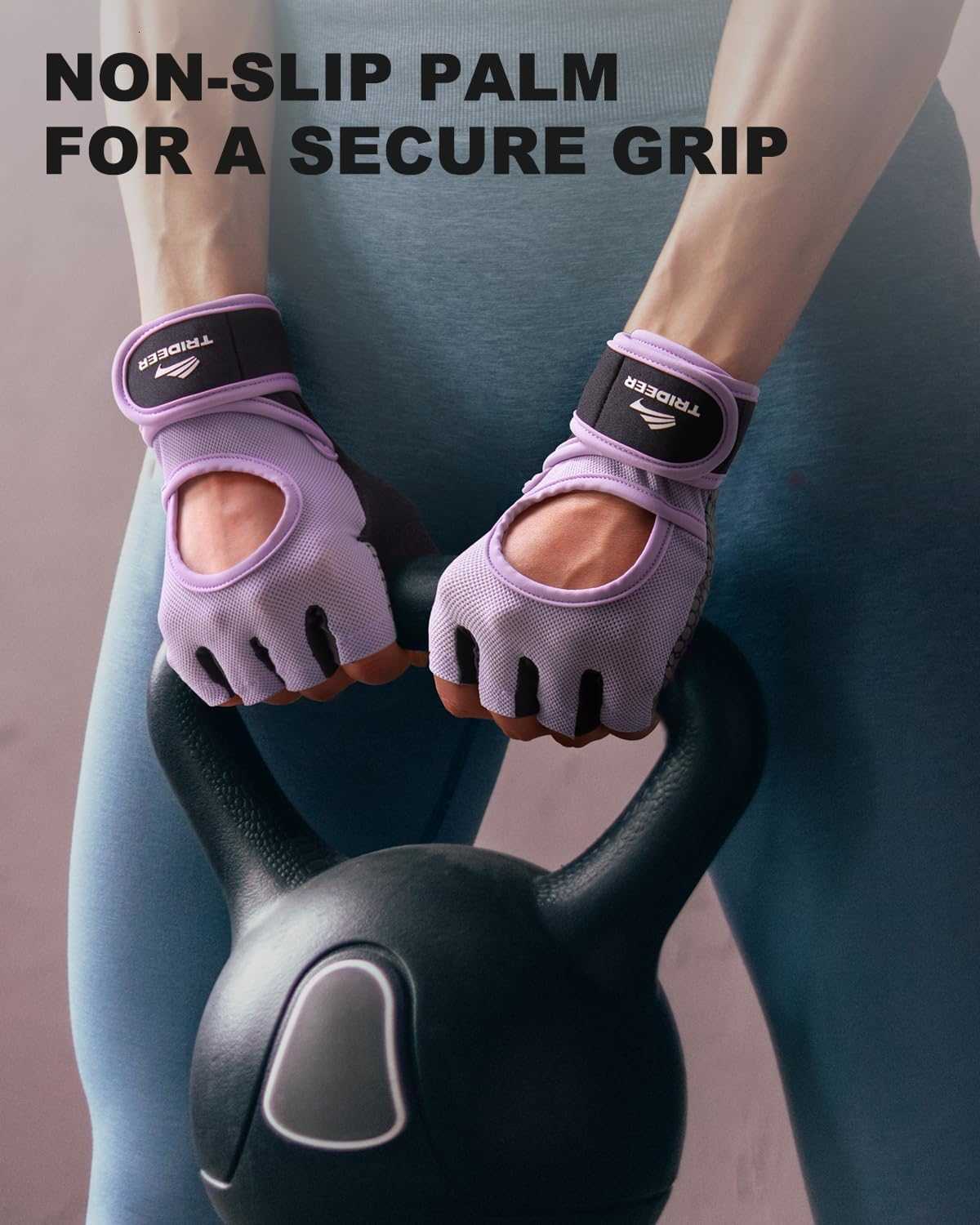 Trideer Weight Lifting Gloves for Women Men with Wrist Support Workout Gloves Women Full Palm Protection for Gym Training Fitness Weightlifting Pull U