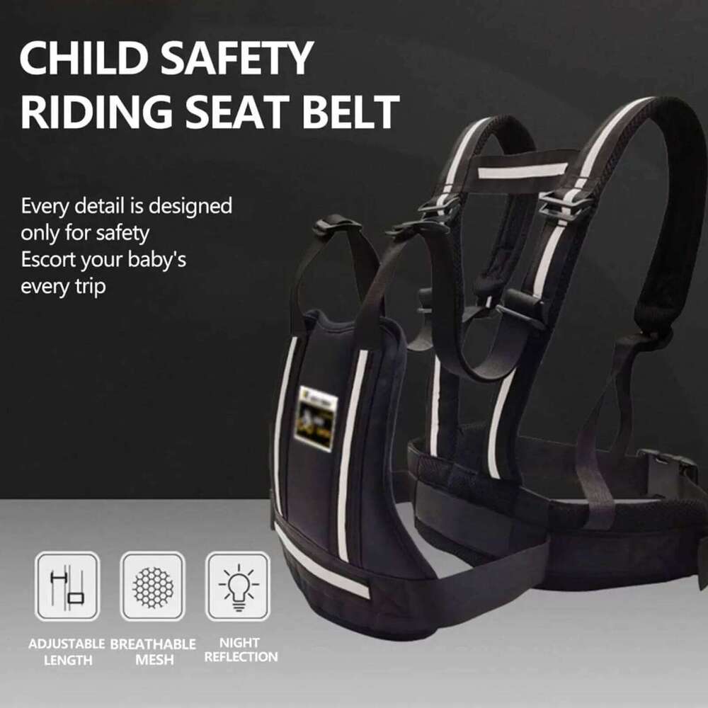 Kids Adjustable Children Harness Anti-Drop Baby Riding Seat For Motorcycle Bike Safety Belt