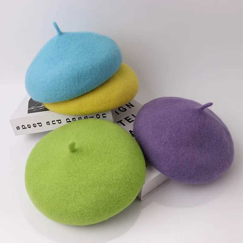 Wool Baby Girl Hat Winter Autumn Kids Beret Hat for Girls Accessories Fashion Baby Cap Infant Stuff 14Y Z251029