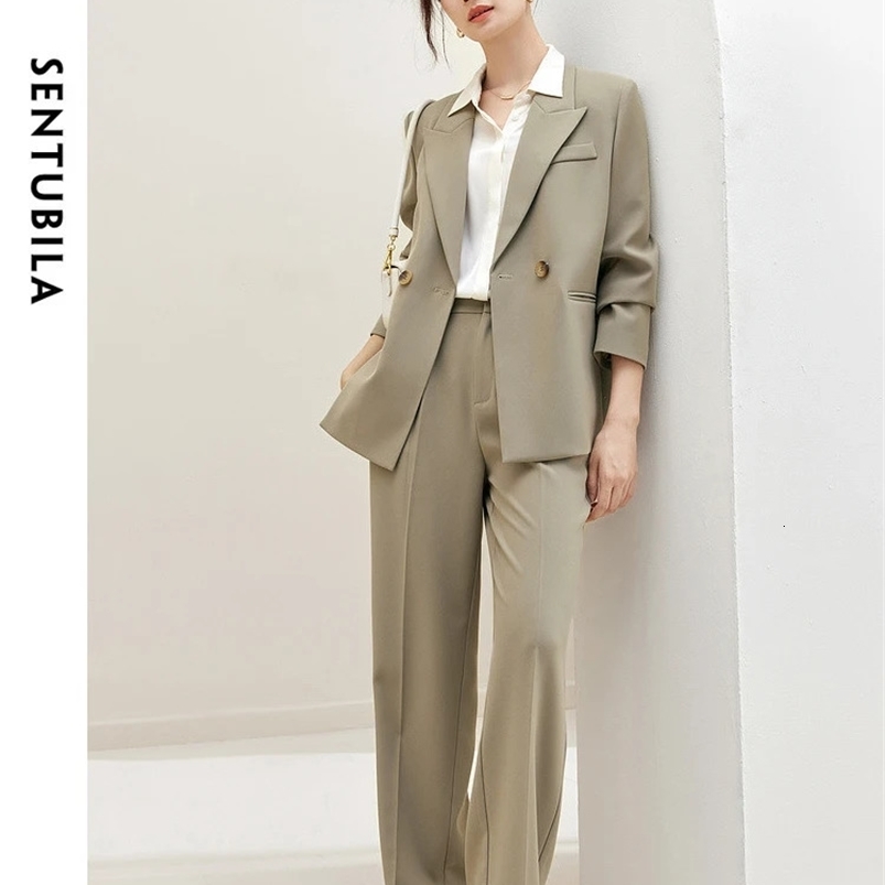 SENTUBILA Blazer Pant Suit Two Piece Set for Women Business Work Outfits Autumn Elegant Fashion Clothing Sets 133Z49975 240826