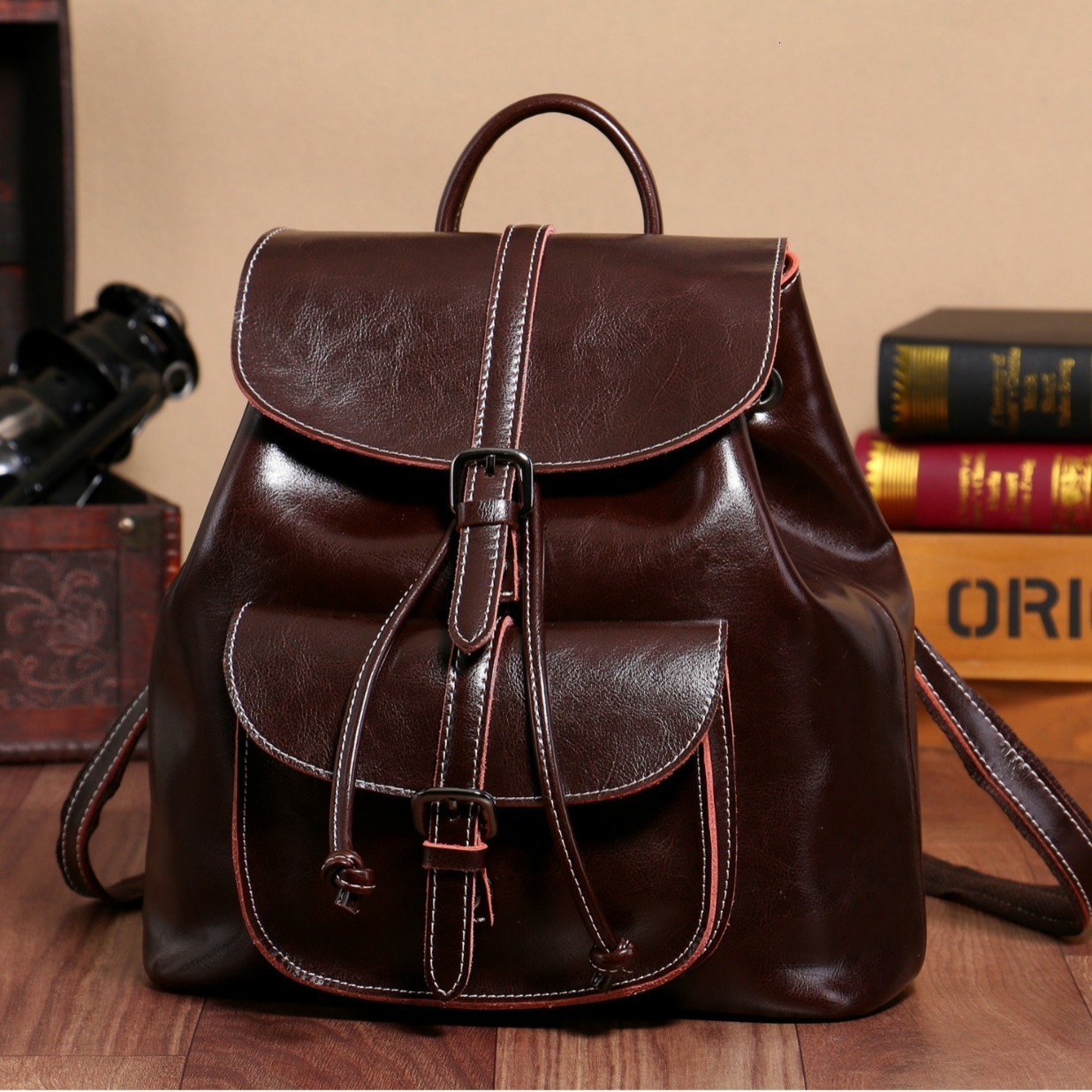 JIAERDI Vintage Brown Backpacks Women Retro Harajuku Pu Leather Chic Solid Y2k Backpack Female Harajuku Mini Mochila Aesthetic 250306
