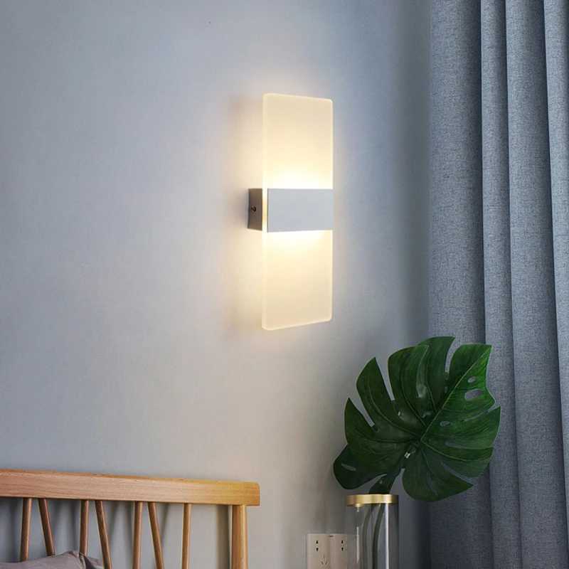 Modern style indoor LED aluminum body matte acrylic hotel corridor bedroom bedside rightangle rounded wall lamp C251124