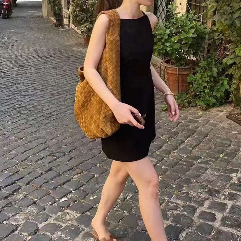Ins Internet Celebrity Same Style Casual Versatile Suede Woven Handbag Shoulder Underarm Bag Large Capacity Women