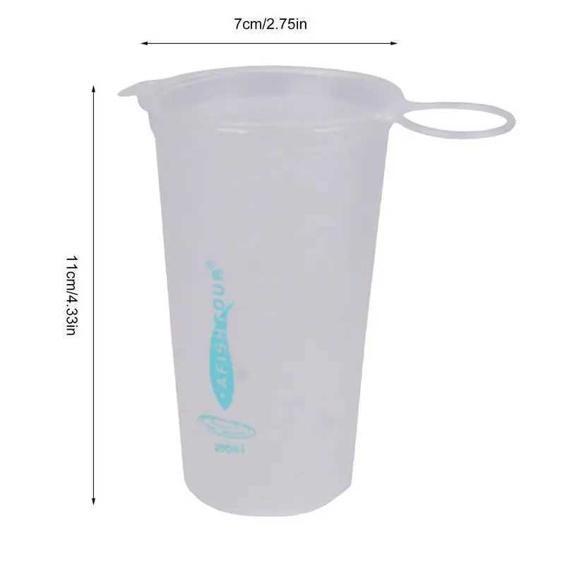 200ML outdoor camping water cup outdoor sports marathon running folding portable soft water bottle sports soft water cup folding J250923