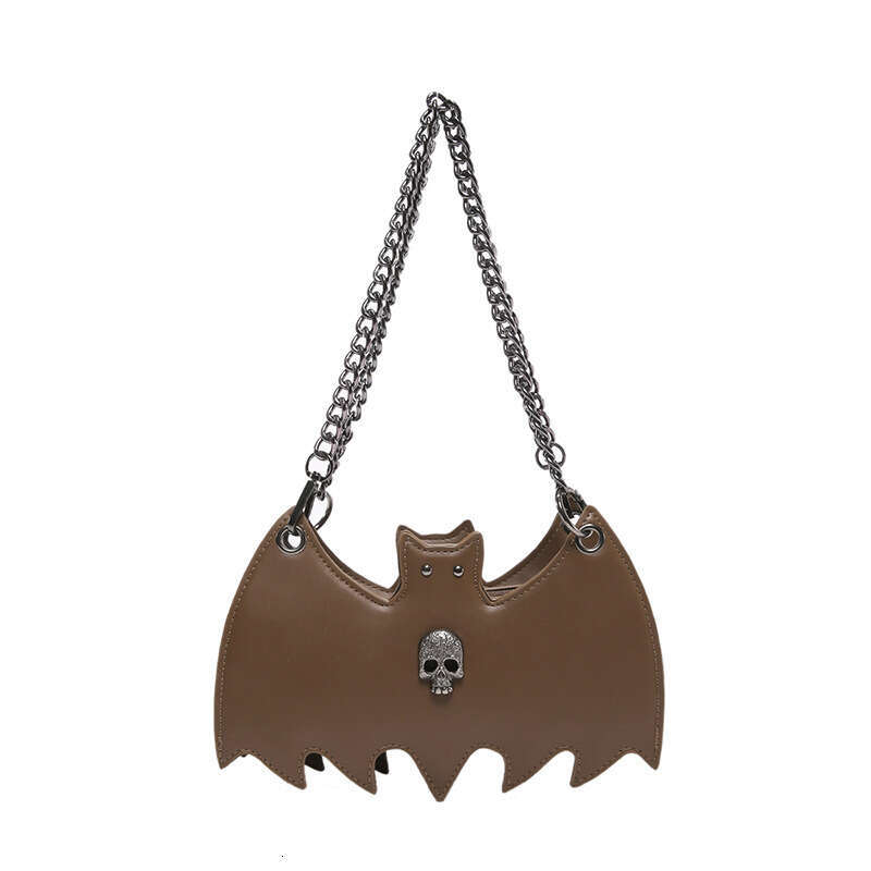 Halloween Skull Small Women's 2024 New Fashion Trendy Personality Bat Quirky Chain Crossbody Bag