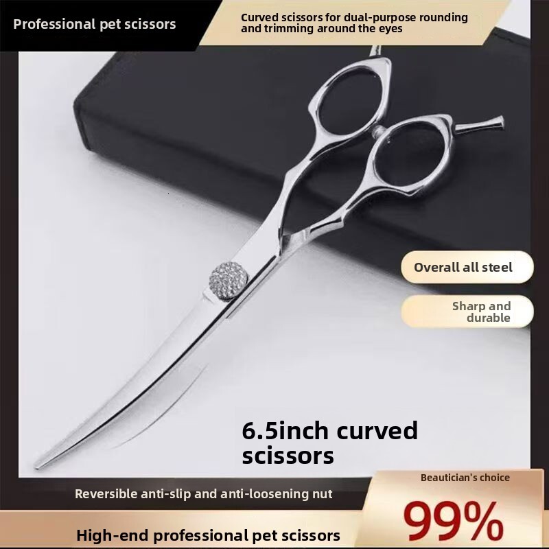 Shop Professional Grade High-end Pet Puff Shears Set Trimming Grooming Curved Scissors Sharp Household Wholesale