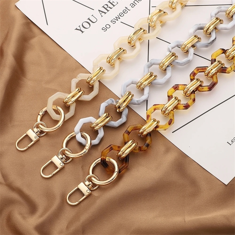Senior Sense Matte Frosted Bag Chain Colorful Acrylic Bag Strap Resin Chain DIY Crossbody Bag Chain Underarm Accessories 240909CJ
