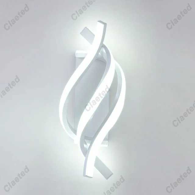 Curved Spiral Design LED Wall Lamp for Bedroom Bedside Corridor Living Room Staircase Corridor Lighting Fixtures C250923