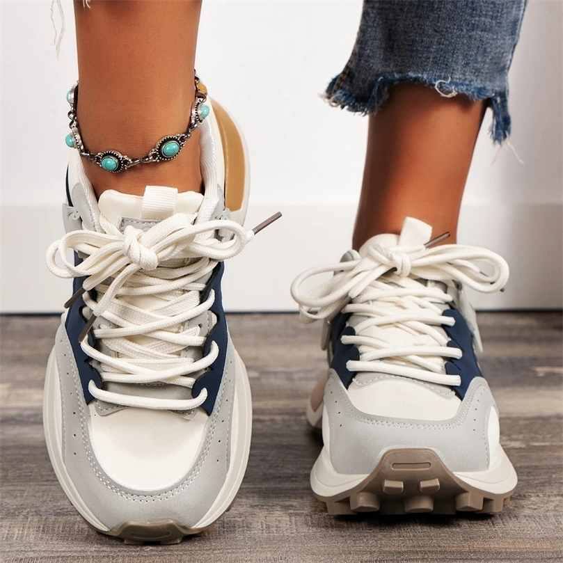 Dress Shoes Thick soled daddy shoes for women allmatch Forrest Gump leisure running sports 231212