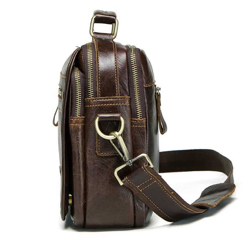 CONTACTS new oil cow leather mens messenger bag male satchel bag men crossbody bags masculina bolso big casual shoulder bags J251025