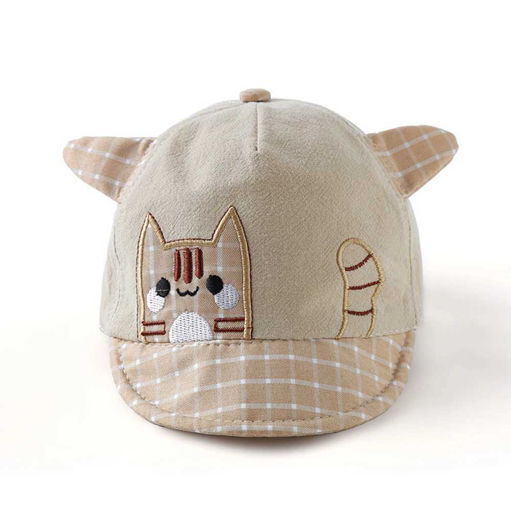 Baby Caps Children Cartoon Cat Pattern Soft Cotton Baseball Cap Cute Boys Grils Hats For Kids 636 Month Z251029
