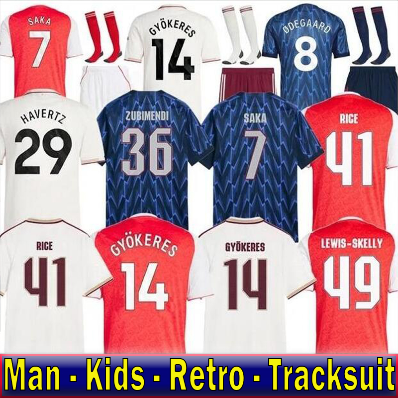 arsenalfootball kits 25 26 EZE Gyokeres RICE SAKA soccer jerseys Fans Player version ODEGAARD LEWIS-SKELLY Arsenalfootball shirt Men Kids kit jerseys
