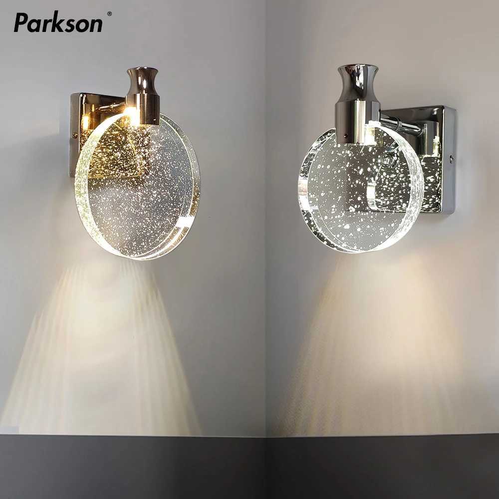Modern Crystal Wall Lamp Bedroom Bedside Living Room Restaurant Background Wall Aisle Staircase Lamp Wall Led Light Sconce C251124