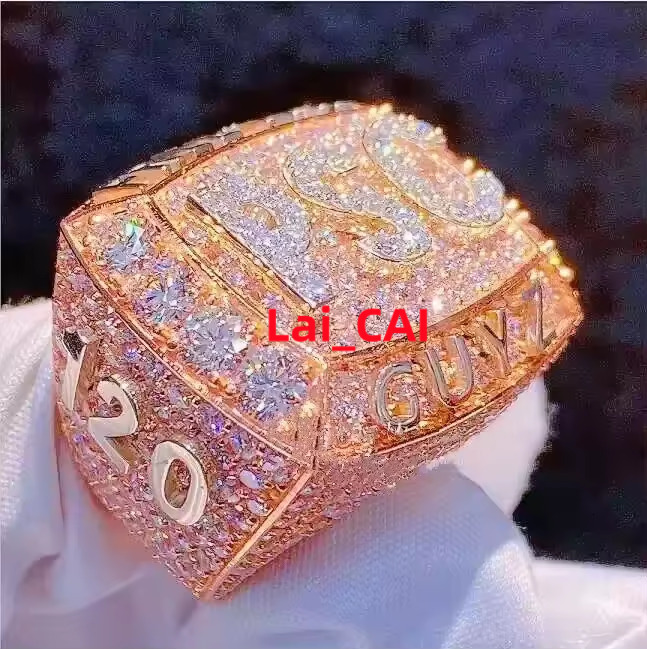 Luxury Custom Jewelry Hip Hop Vvs Moissanite Diamond Ring Bling Iced Out Initial PSC Moissanite Championship Ring for Mens