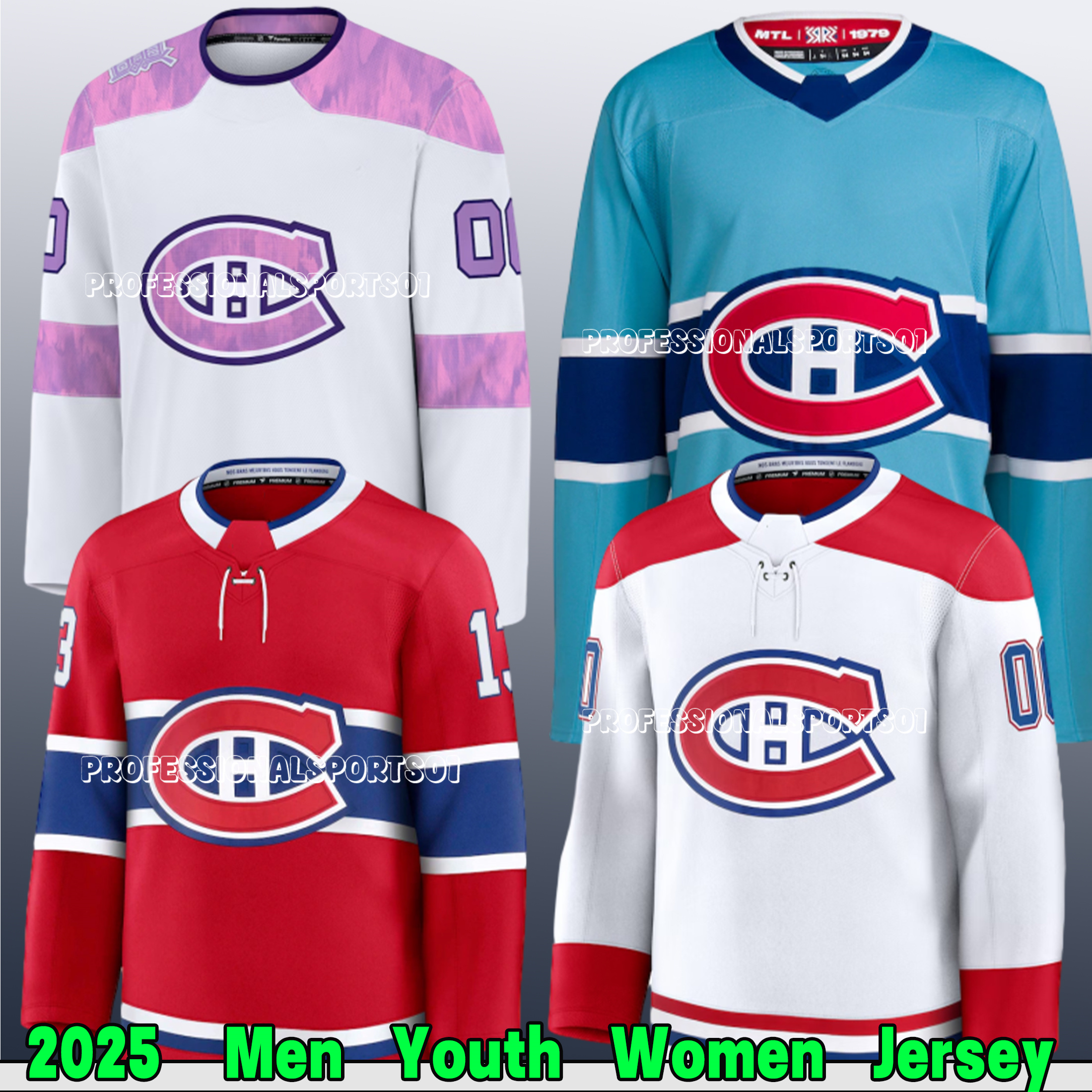 Montreal Canadien Jersey #14 Nick Suzuki Cole Caufield Cole Caufield Lane Hutson Josh Anderson Juraj Slafkovsky Hockey Jerseys