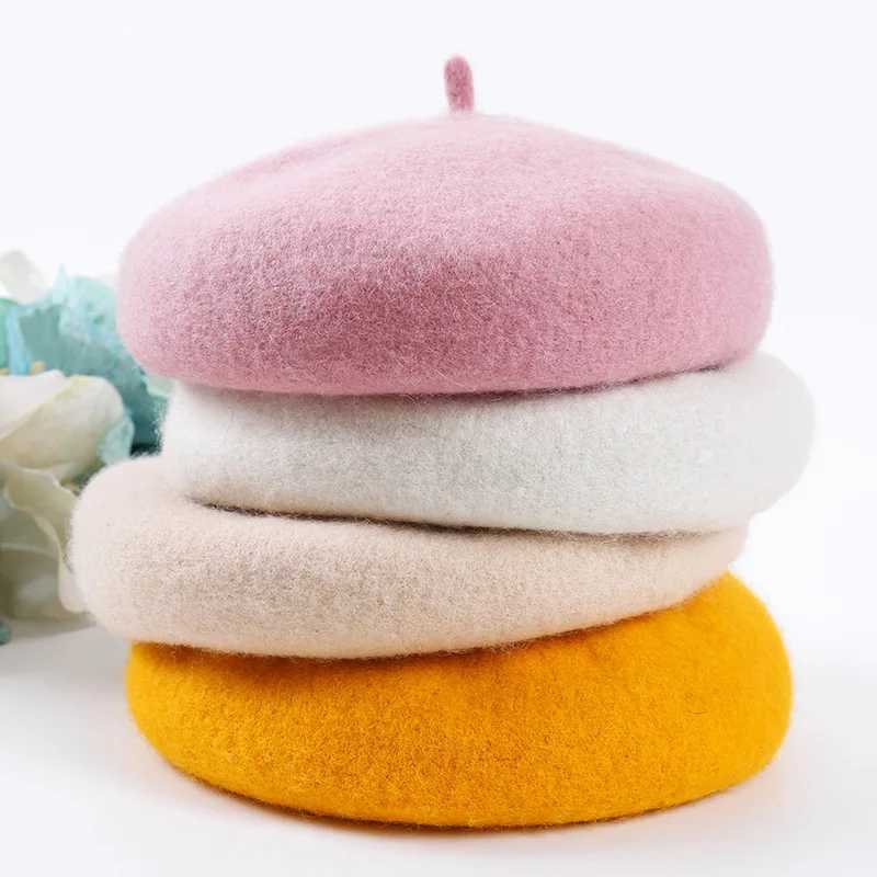 Wool Baby Girl Hat Winter Autumn Kids Beret Hat for Girls Accessories Fashion Baby Cap Infant Stuff 14Y Z251029