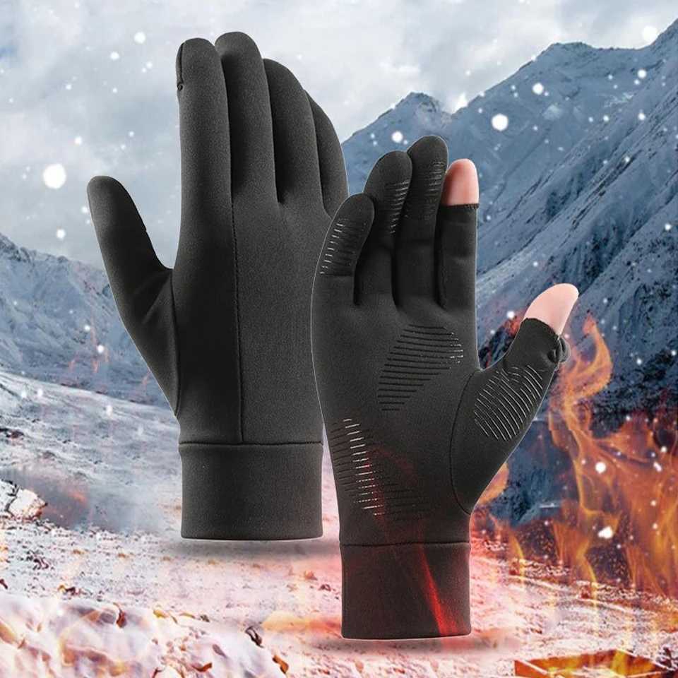 GTUBIKE Winter Warm Cycling Gloves Touch Screen Outdoor Liner Gloves with Fingerless Design Suitable for Outdoor Sports J250922