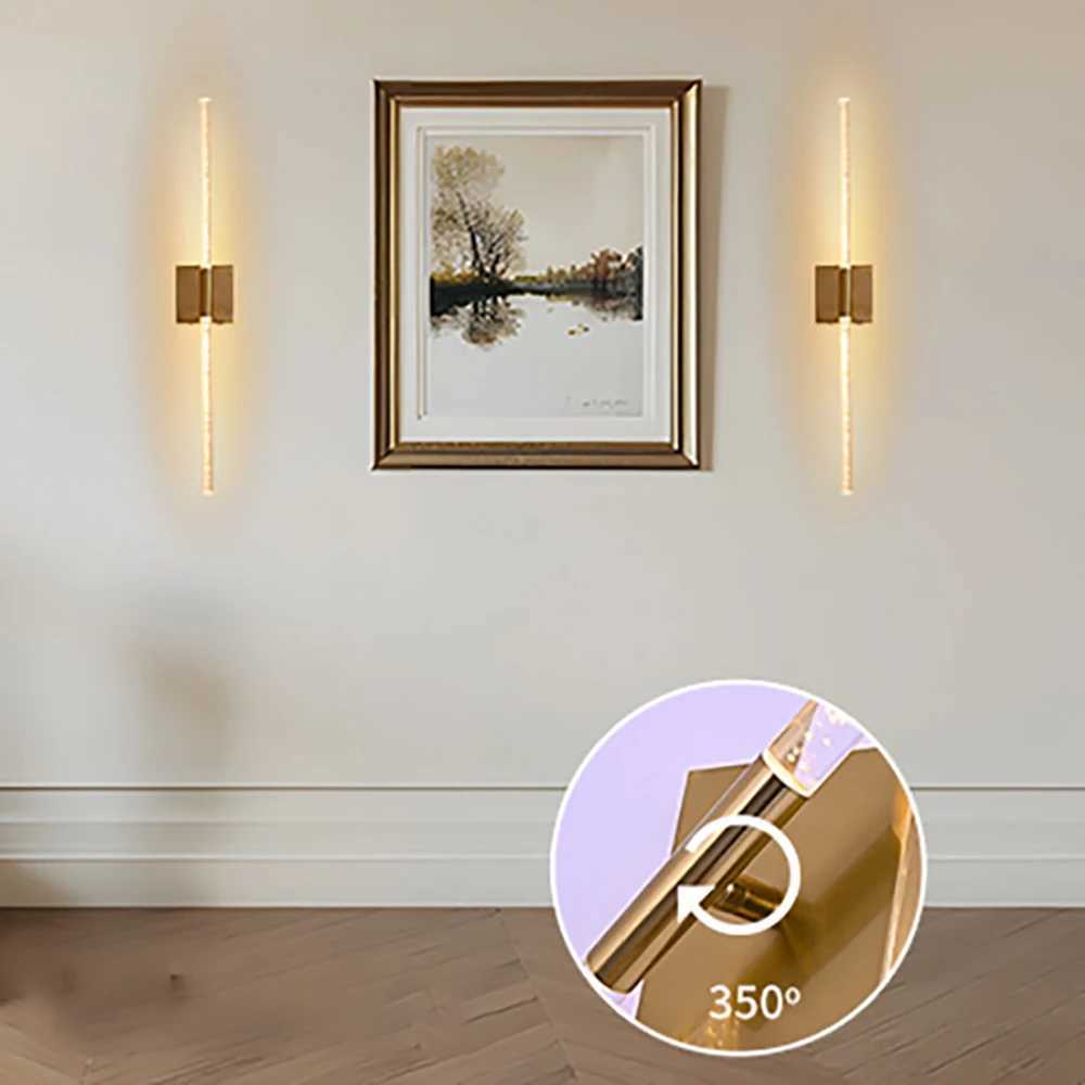 Modern Wall Lamp Wireless Remote 3 Light Modes 10000mAh USB Rechargeable No Wiring Needed Rotatable for Bedroom Corridor C251124