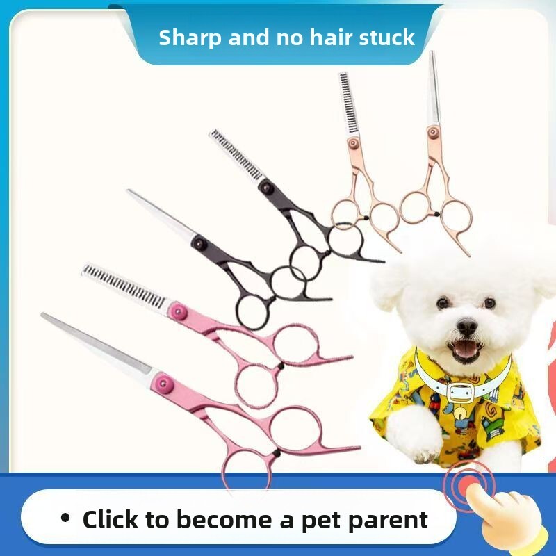 Pet Professional Haircut Tool Set Grooming Kit Teddy Hair Curved Scissors Dog Teeth Trimming high quality Wholesale