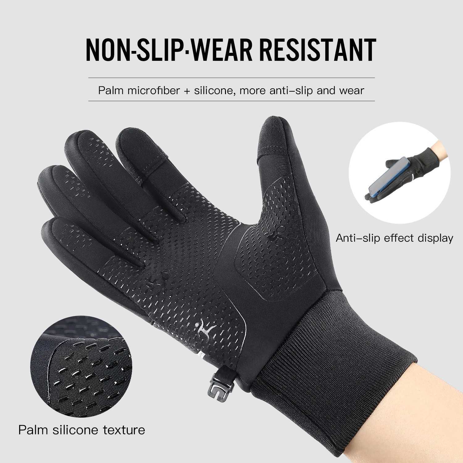 Winter gloves mens and womens warm running gloves touch screen protector warm glove pad suitable for driving cycling and J250922