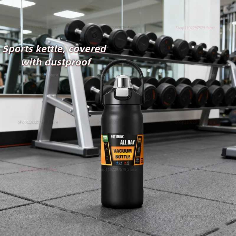 New doubledrink portable thermos insulating pot large capacity outdoor sports kettle 304 stainless steel insulating water cup J250923