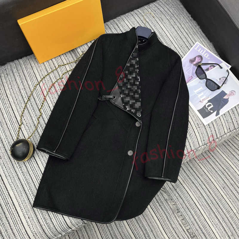 Designer Women's Wool & Blends 25 Winter New Double-Sided Wool Coat Long Jacket Sheepskin Edge Design High-End Quality wool jacket coat for women