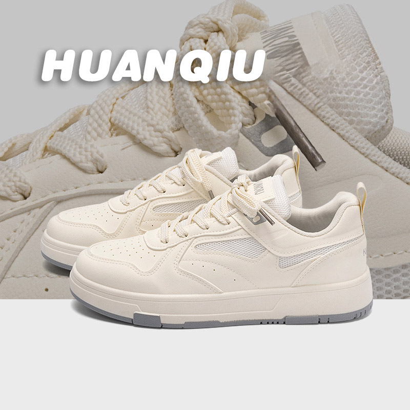 HUAN QIU Free shipping Designer Casual Shoes Thick soled white shoes men versatile casual shoes lightweight height increasing board shoes fashion luxu