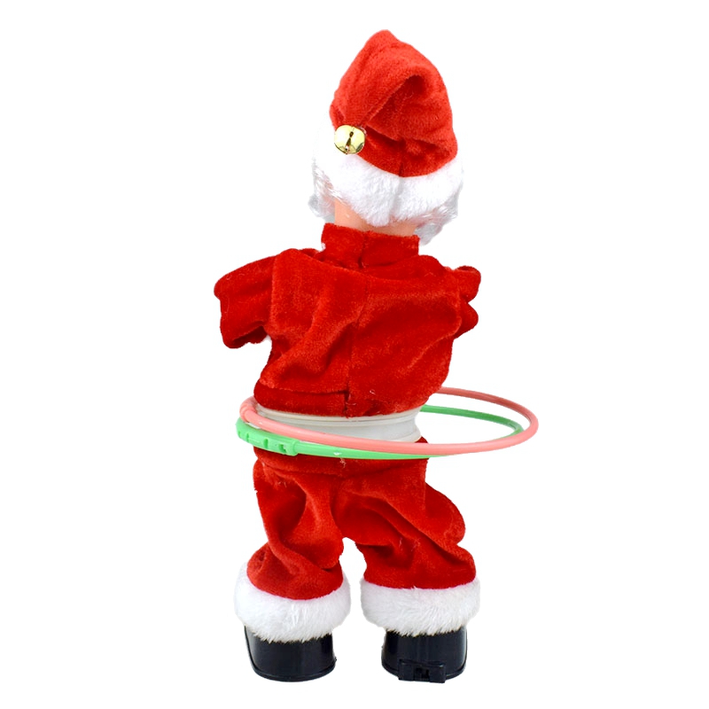 Novel and interesting Hula hoop fitness Santa Claus electric music, Santa Claus doll toys, Christmas ornaments and gifts