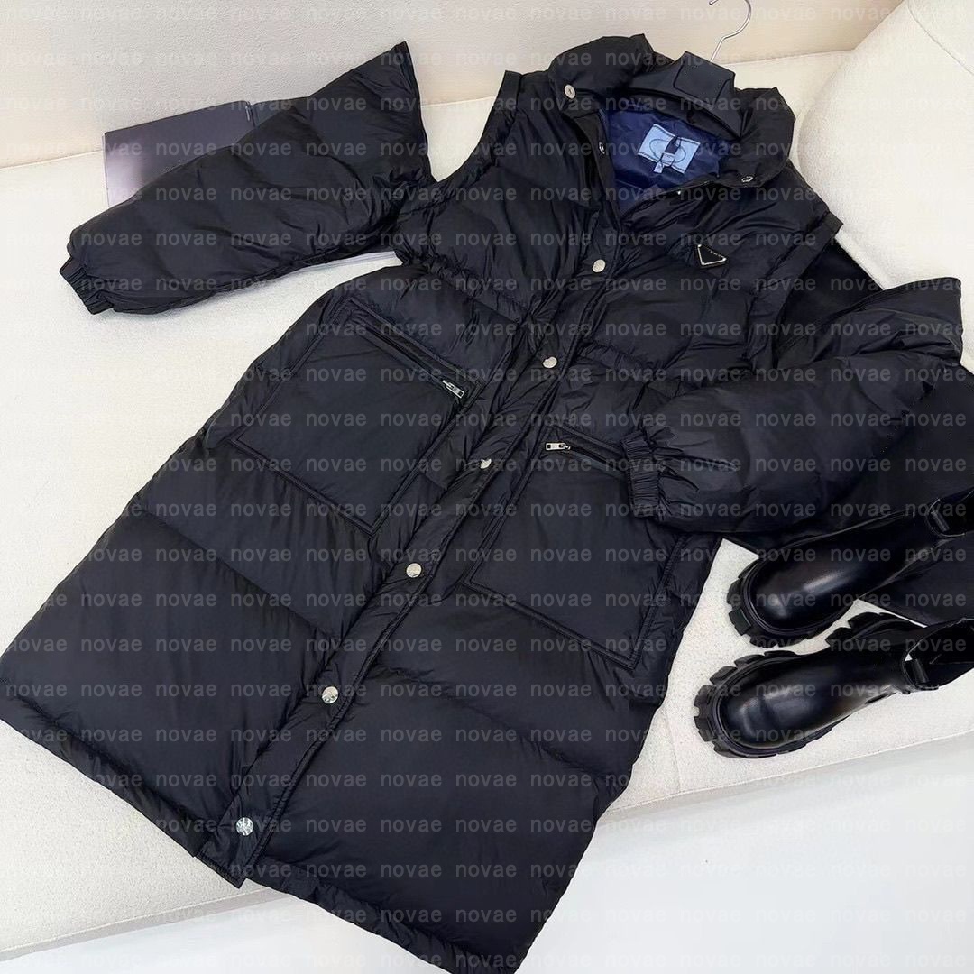 Womens Puffer Coat Suit Cotton Long Parkas Winter Jackets Adjustable Waist Button Zipper Designer Puff Jacket Coats Classic Hooded Outerwear Size S-L