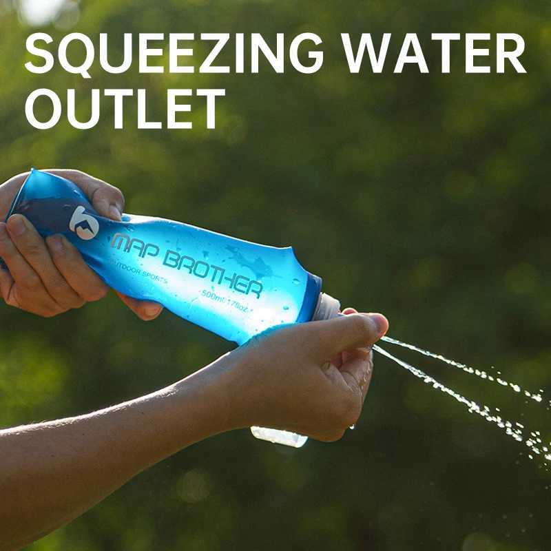 Outdoor Collapsible Soft Water Bottle 250ml 500ml for Running Hiking Cycling and Rock Climbing Drinking Sports J250923