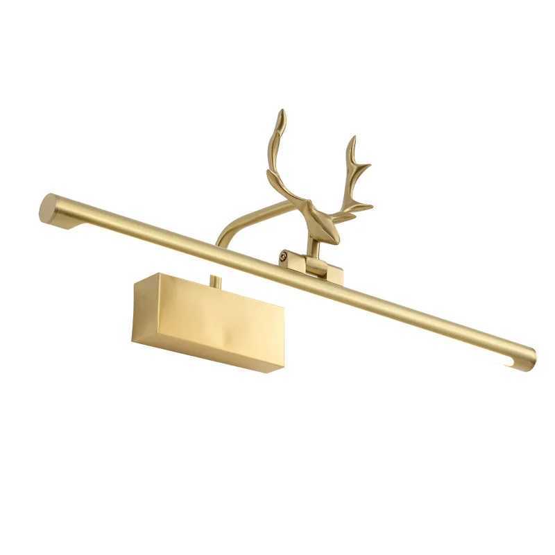 Europe Modern Iron Stainless Vanity Mirror Led Light Brushed Gold Hotel Bathroom Vanity Light Fixture LED Bathroom Wall Lamp C251124