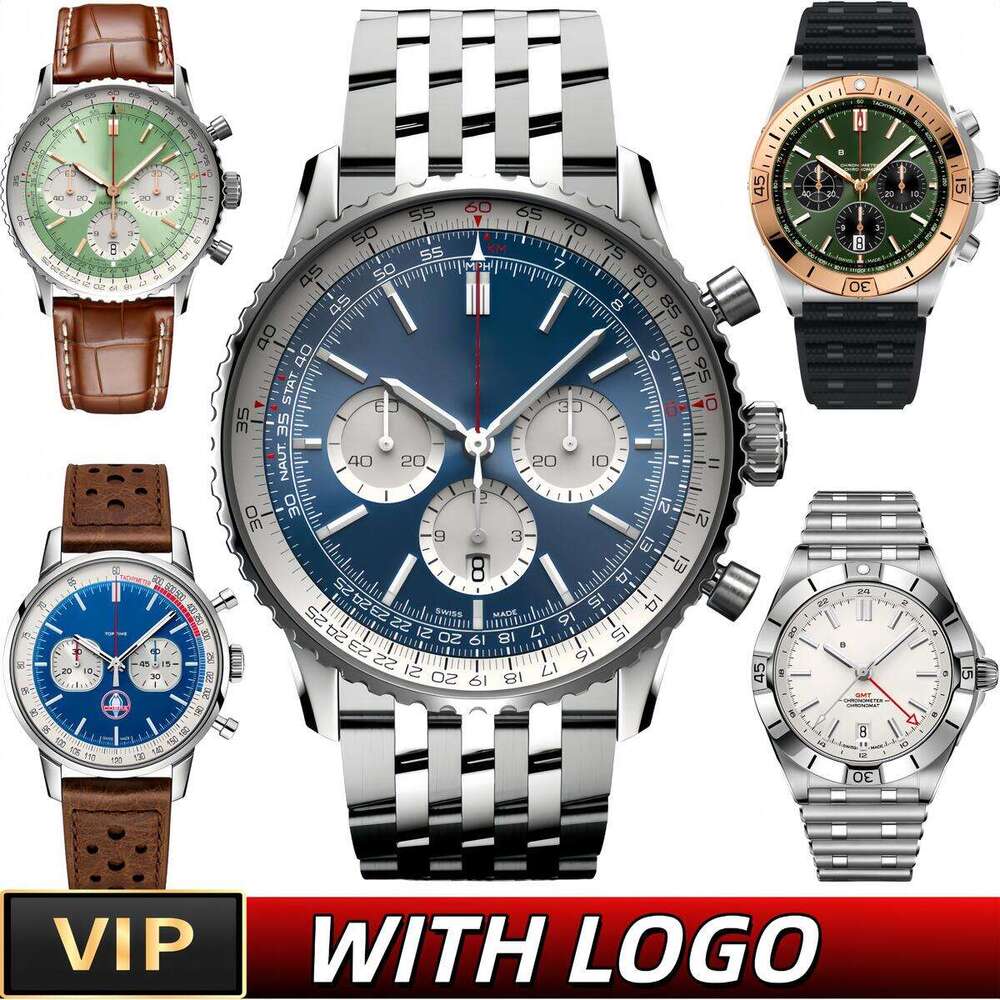AAA Breitlngg Watch Navitime Designer Tagly Huer Elegant Mens Timepiece Watch Man High Quality Chronograph Leather Bands Watch Movement Automatic Quartz Watch B02