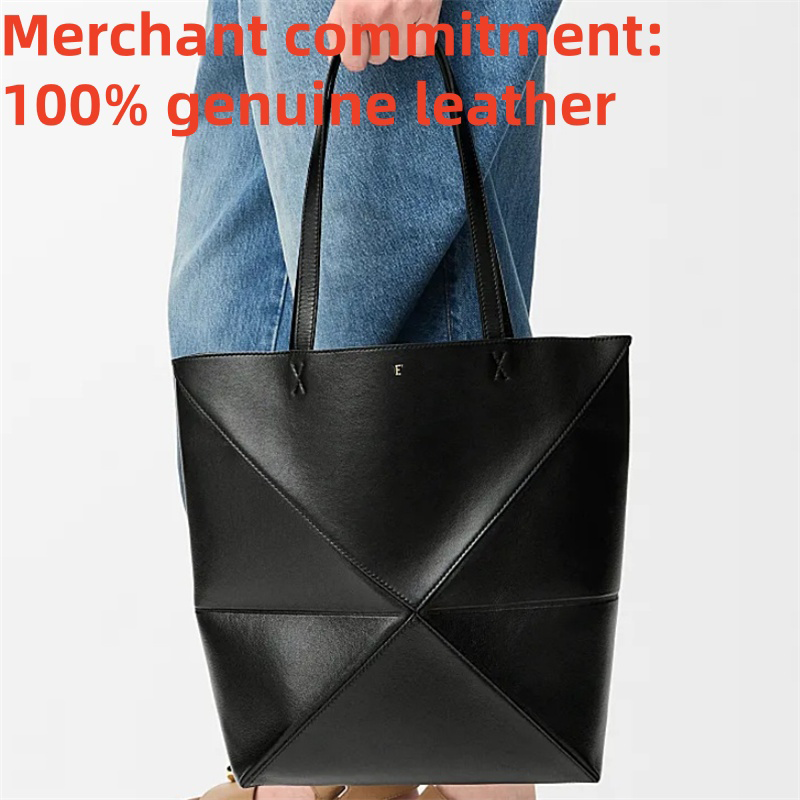 Puzzle Fold bag Fashion genuine leather large tote bag Luxury Designer bag Womens mens cowhide Shoulder Bag high capacity travel bag Top quality handbag Geometry bag