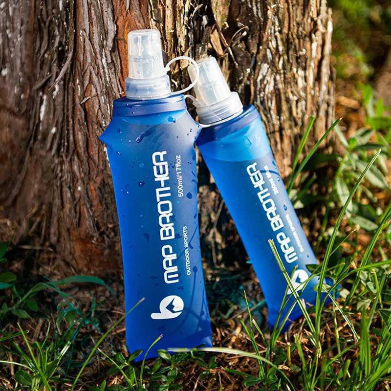 Outdoor Collapsible Soft Water Bottle 250ml 500ml for Running Hiking Cycling and Rock Climbing Drinking Sports J250923