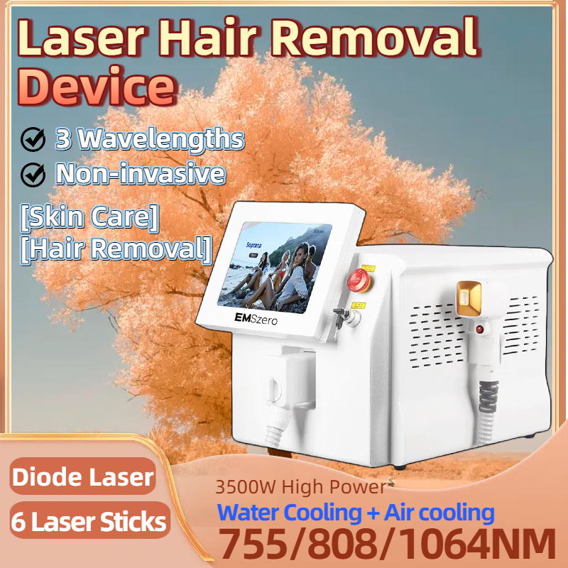 Depiladora Laser Painless Permanen 3 Wavelength Diode Laser Hair Removal Machine 808NM Ice Platinum Cooling System Beautiful