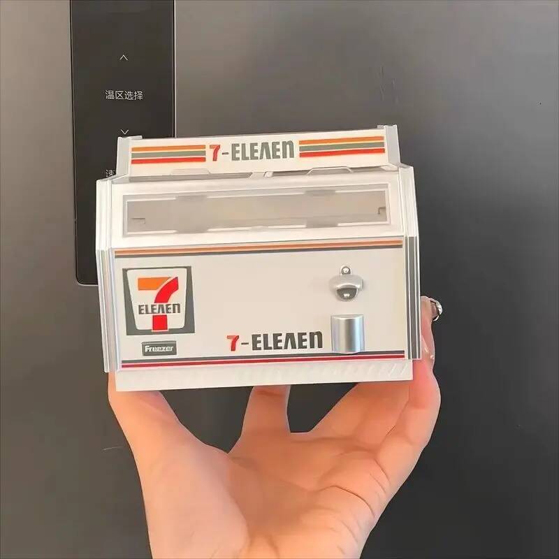 3D Fridge Magnets Miniature simulation freezer Night Light Dollhouse Mini 7 Freezer Supermarket Cabinet Toy Display Models ddmythur