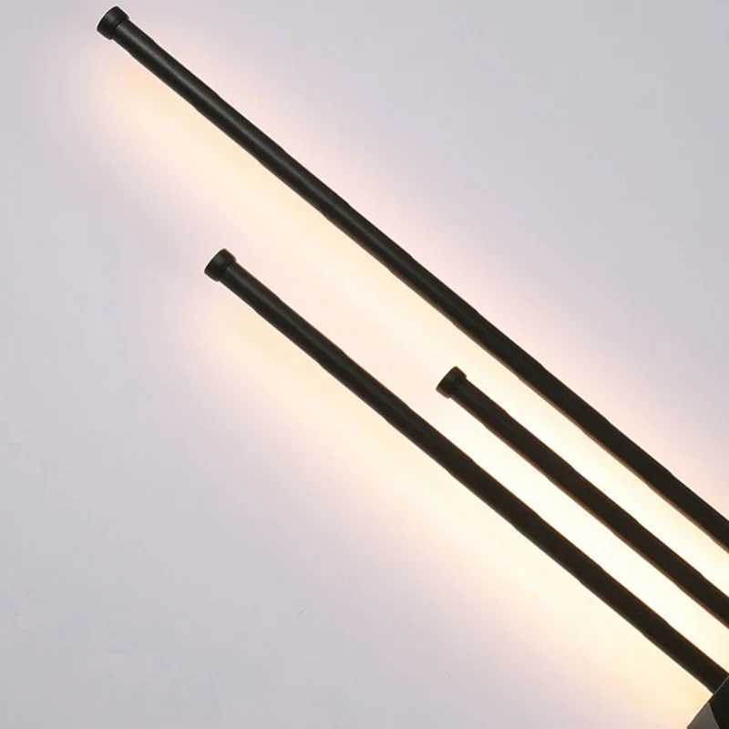 Modern Lines Wall Light Black Led Wall Lamp Bedroom Study Room Lights Fixtures Indoor Decoration LED Lighting for Wall C251124