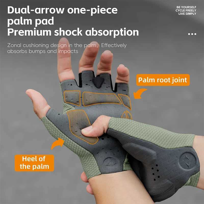 WEST BIKING Cycling Gloves Half Finger Summer Nonslip Shockproof Bike Gloves Men And Women Outdoor Sports Gel Bicycle Gloves J250922