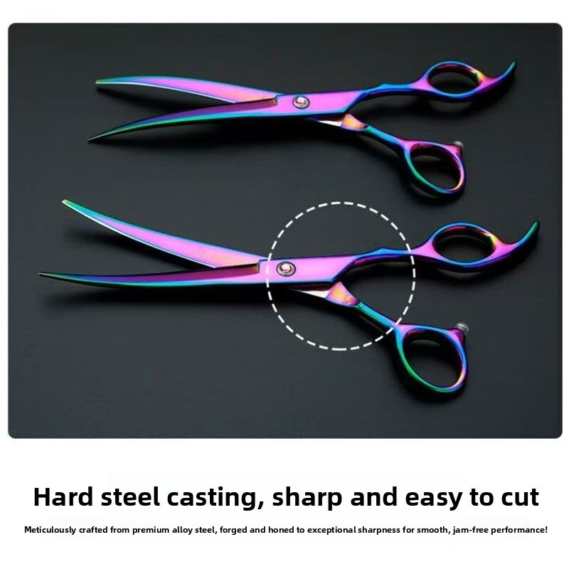 Colorful Pet Tool Set Hair Trimming Haircut Artifact Straight Dental Scissors Professional Grooming Tools high quality Wholesale