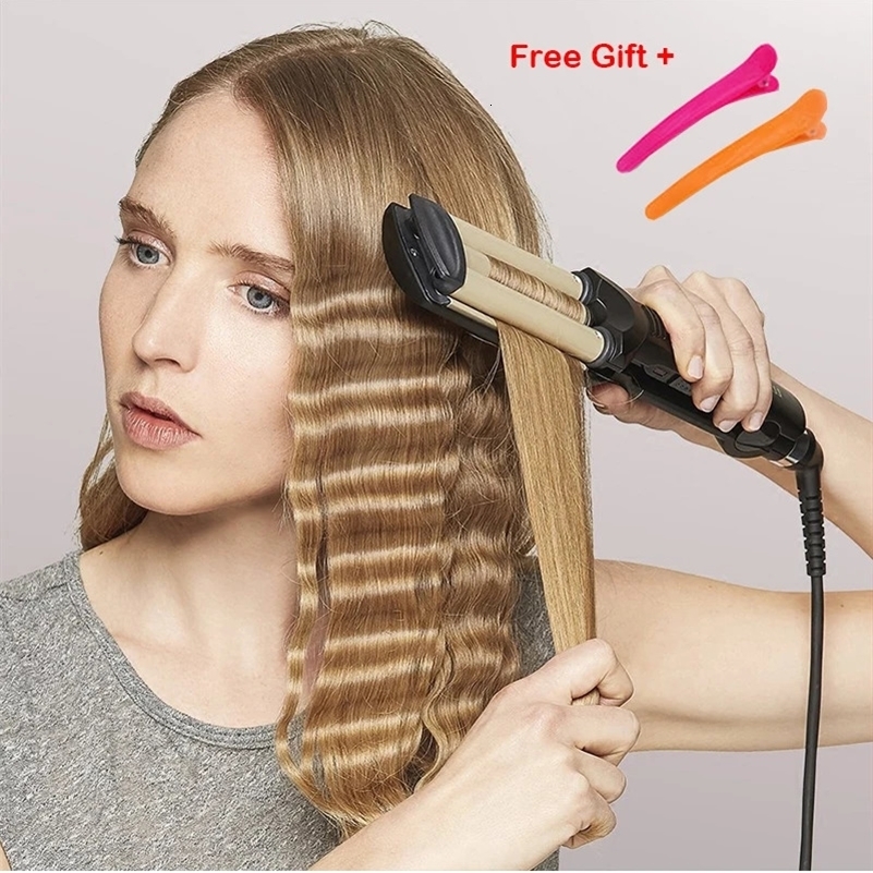Curler Iron Ceramic Curler Quick Heating Rod 3 Barrel Curling Tools Suitable for all types of hair 240918
