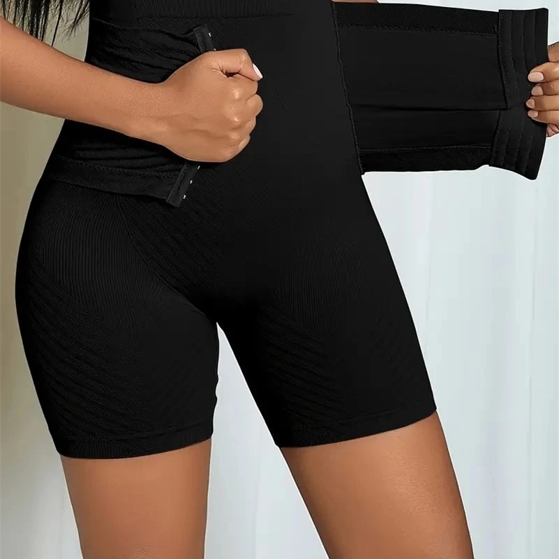 Women Firm Tummy Control with Hook Butt Lifter Shapewear Panties High Waist Trainer Body Shaper Female Slimming Fajas Shorts 241224