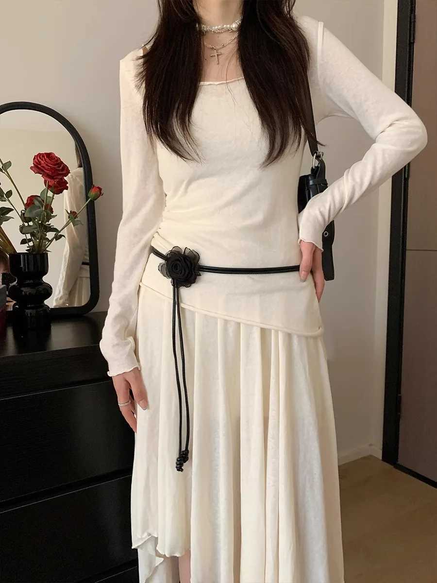 Fashion Dry rose Flower Belt For Women Vintage Fashion Versatile Knot Waist Rope HighEnd Simple Korean Version Accessory For Skirts3 D250923