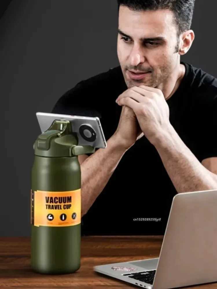 Outdoor Thermos Portable 304 Stainless Steel Thermal Mug Tumbler Vacuum Flasks Cold and Hot Sports Water Bottle with Straw J250923