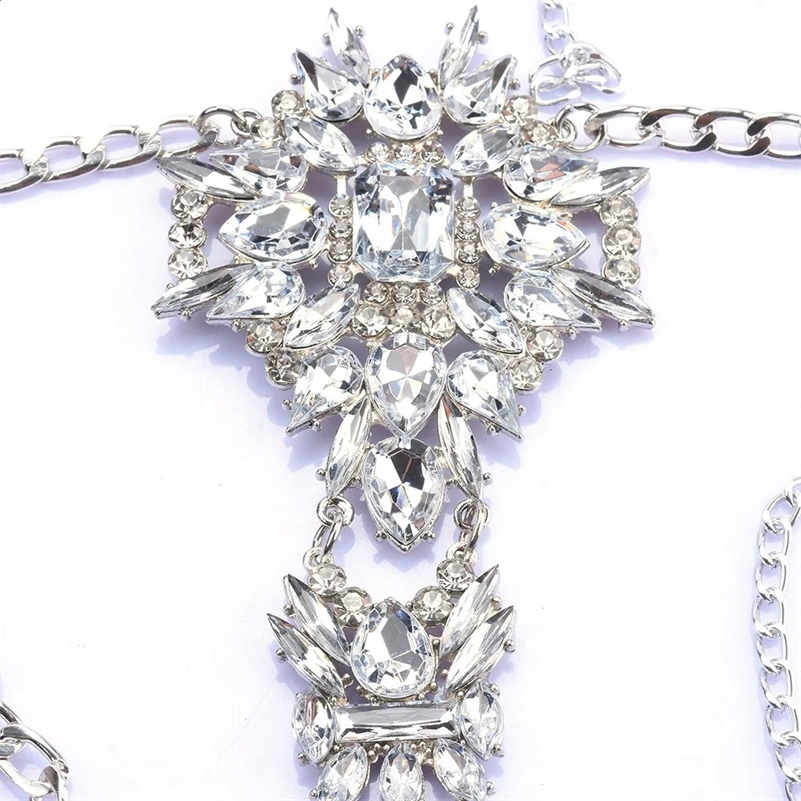 Fashion Clear Crystal Rhinestone Waist Chains Body Chain Necklace Women Jewelry Sexy Belly Chains Woman Waistband 241224