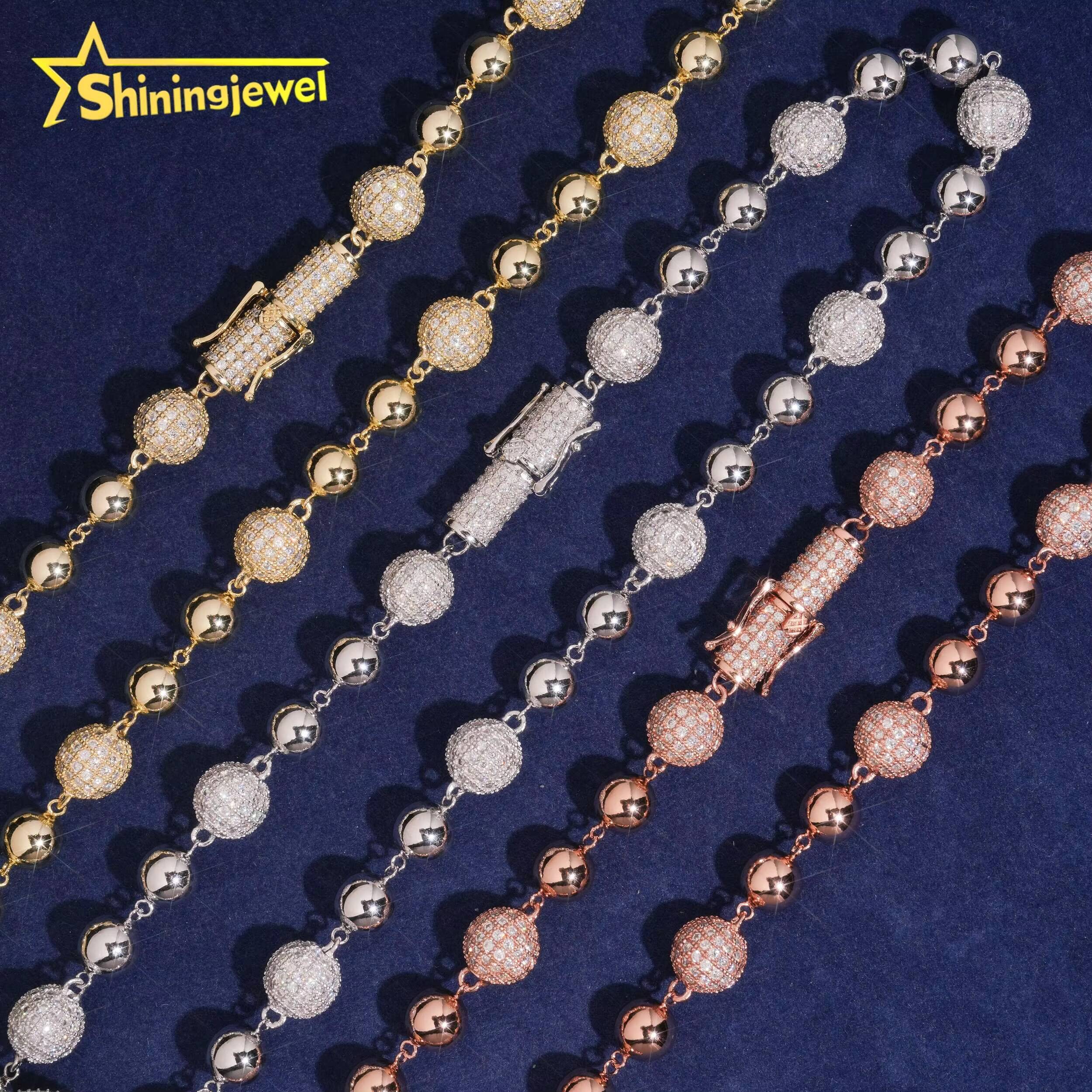 Ready Stocks Cross Pendant Chain Moissanite Tennis Cross Bead Chain Moissanite 925 Silver Religious Jewelry