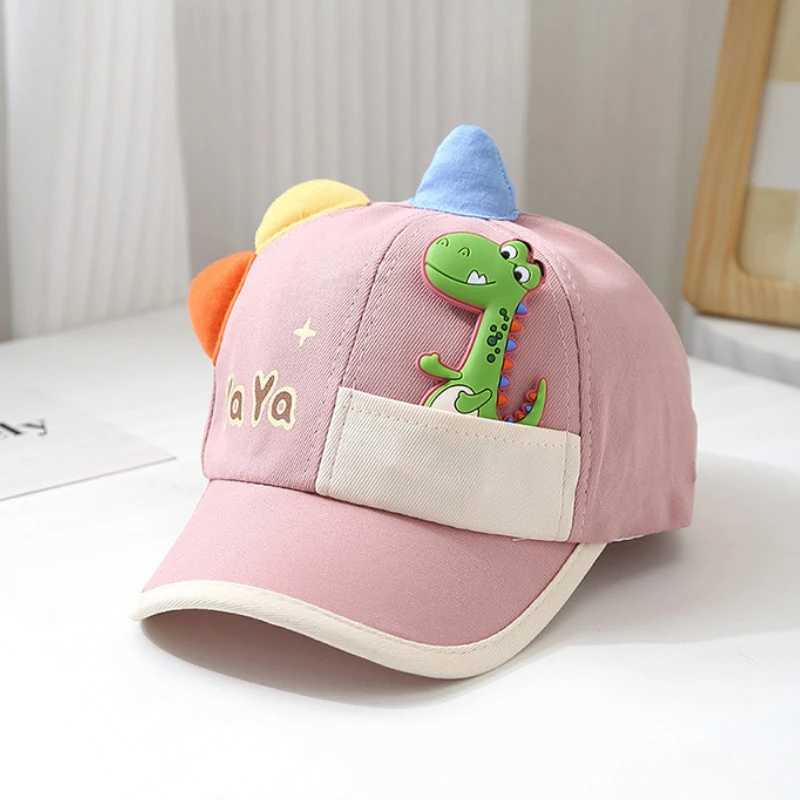 Baby Baseball Cap Cartoon Dinosaur Sun Hat Dinosaur Duck Tongue Cap Spring and Summer Outdoor Adjustable Sun Hat 2025 New Z251029