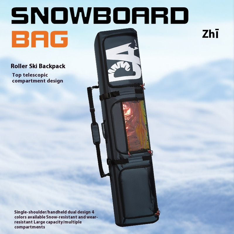 Ski Bag with Wheels for Snowboards and Skis Large Capacity Backpack Dry/Wet Separation Ski Gear Bag Sampling link